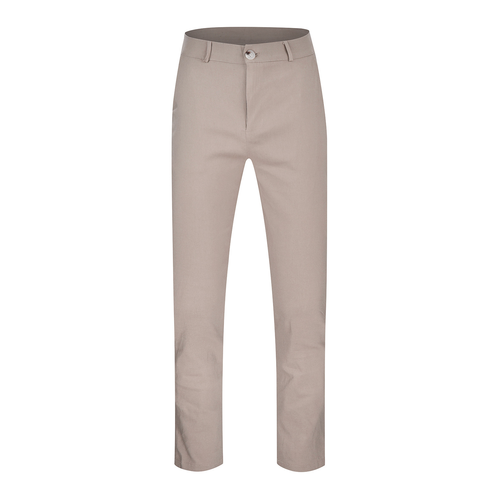 thumbnail image 4 of Pantalones chinos clásicos para hombre con pliegues y cintura plana - Pierna recta, cintura elástica, adecuados para hombres maduros, 4 of 7